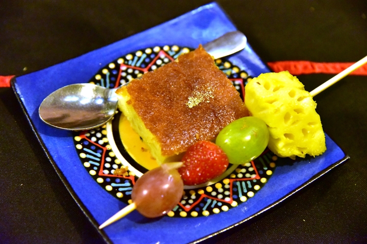 Mozambican Bolo Polana & Seasonal Fruit Kebabs